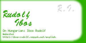 rudolf ibos business card